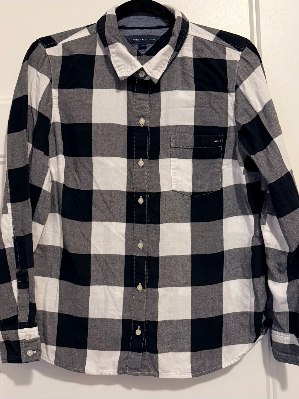 Tommy Hilfiger Black & White Buffalo Check Button-Down Shirt